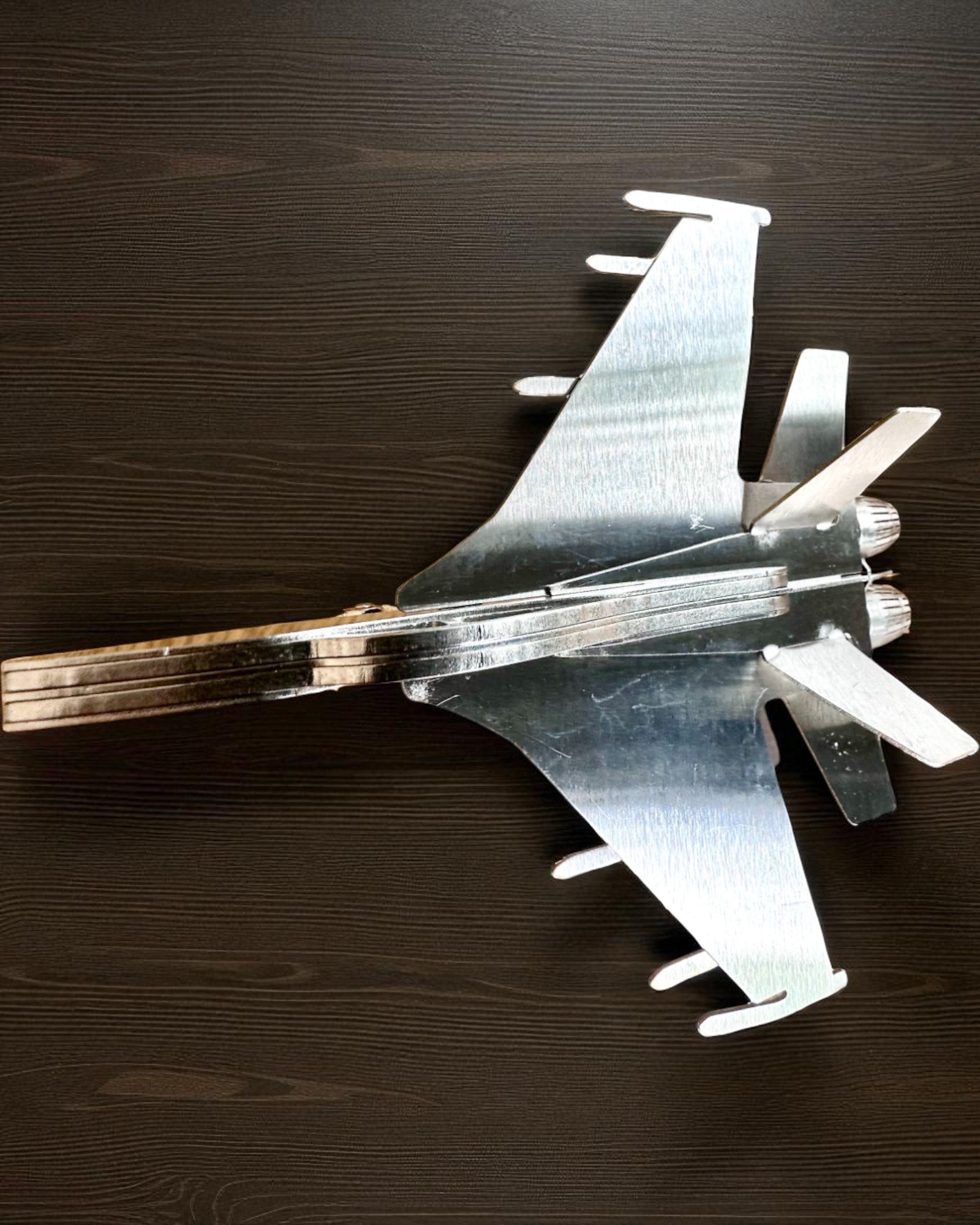 Metalen Model Jachtvliegtuig "SkyRaptor" – roestvrij staal, gepersonaliseerde gravure als cadeau