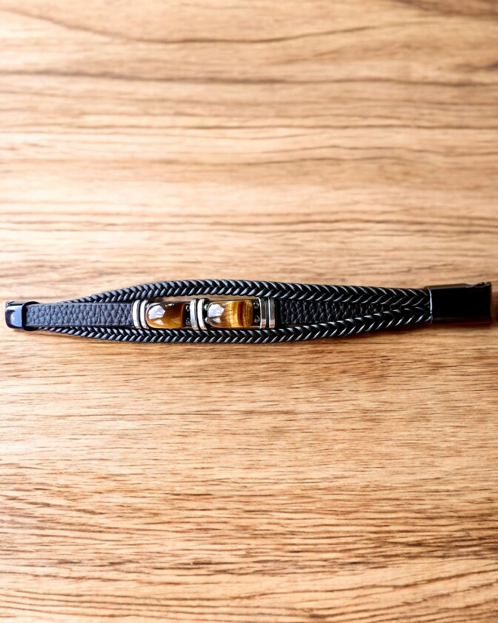 Personalisierbares Geschenkarmband „Tigerauge”