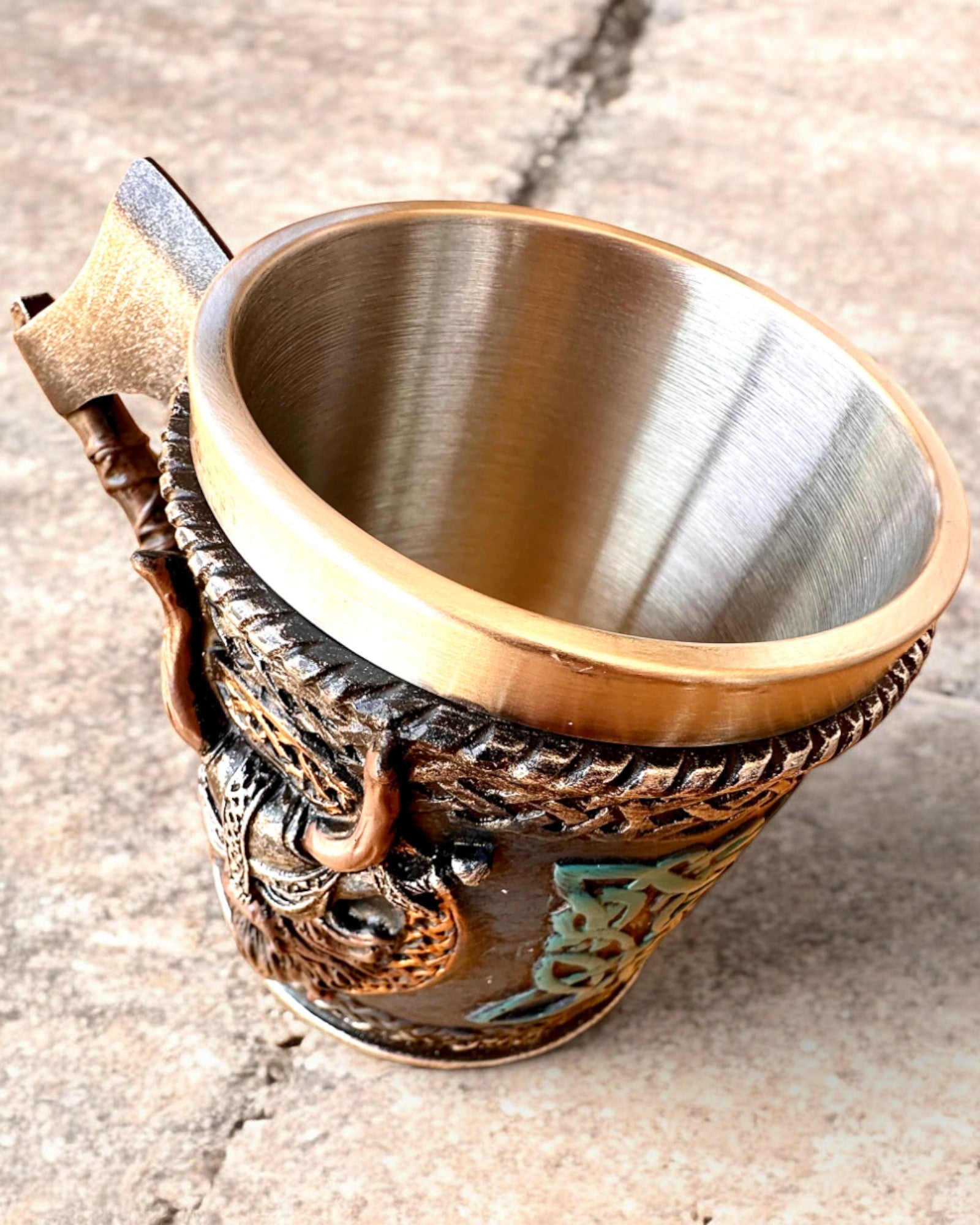 Tasse viking Ragnar's Horn - avec option de gravure pour cadeau, 250 ml
