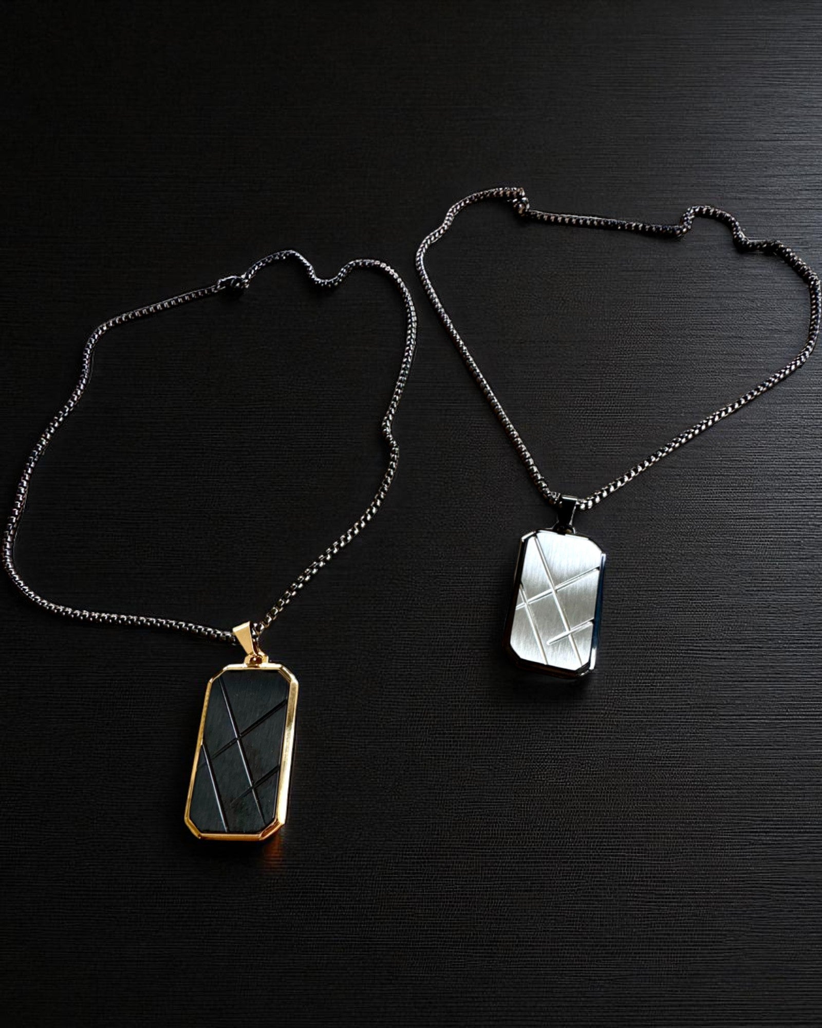 Men's Necklace Dog Tag "SteelVision" – stainless steel, 15 variants, personalization with engraving