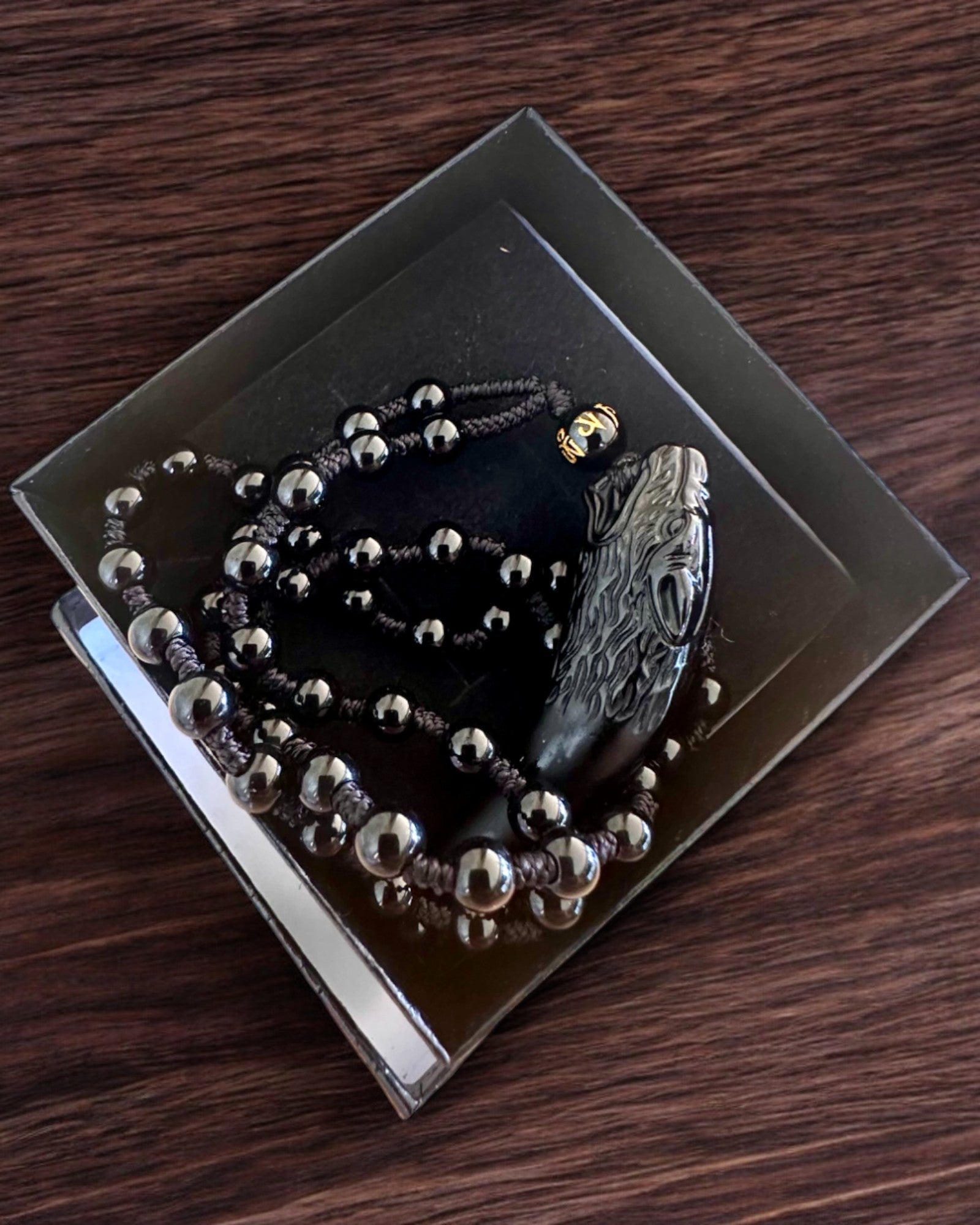 Jade Wolf Tooth - Amulet of Strength and Protection, customizable with engraving for a gift