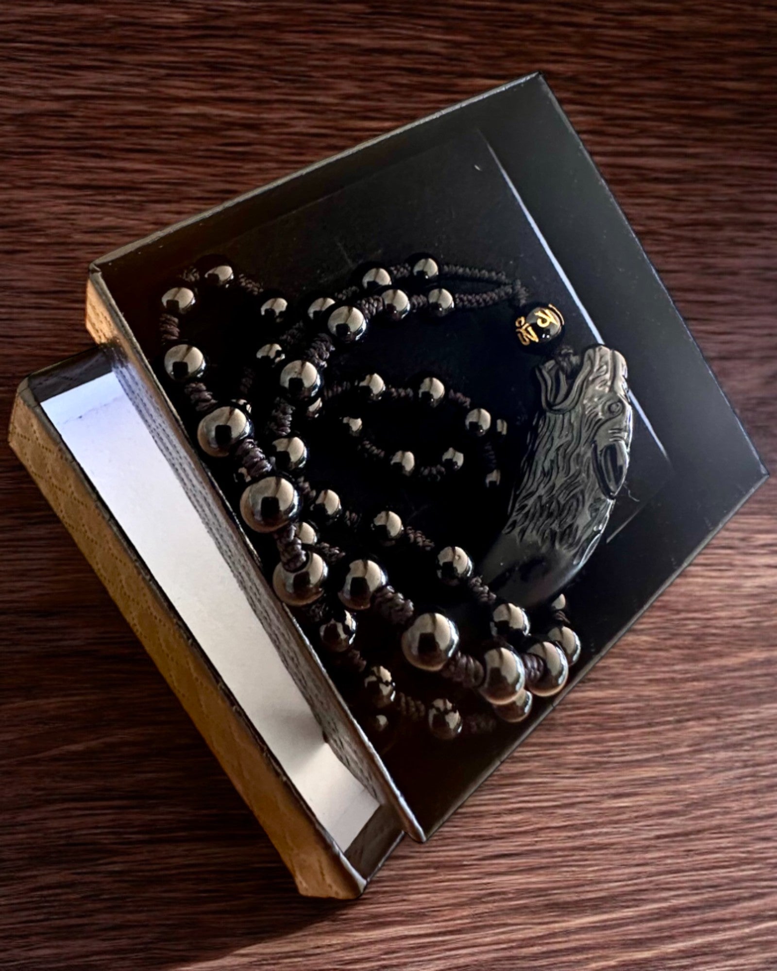 Jade Wolf Tooth - Amulet of Strength and Protection, customizable with engraving for a gift