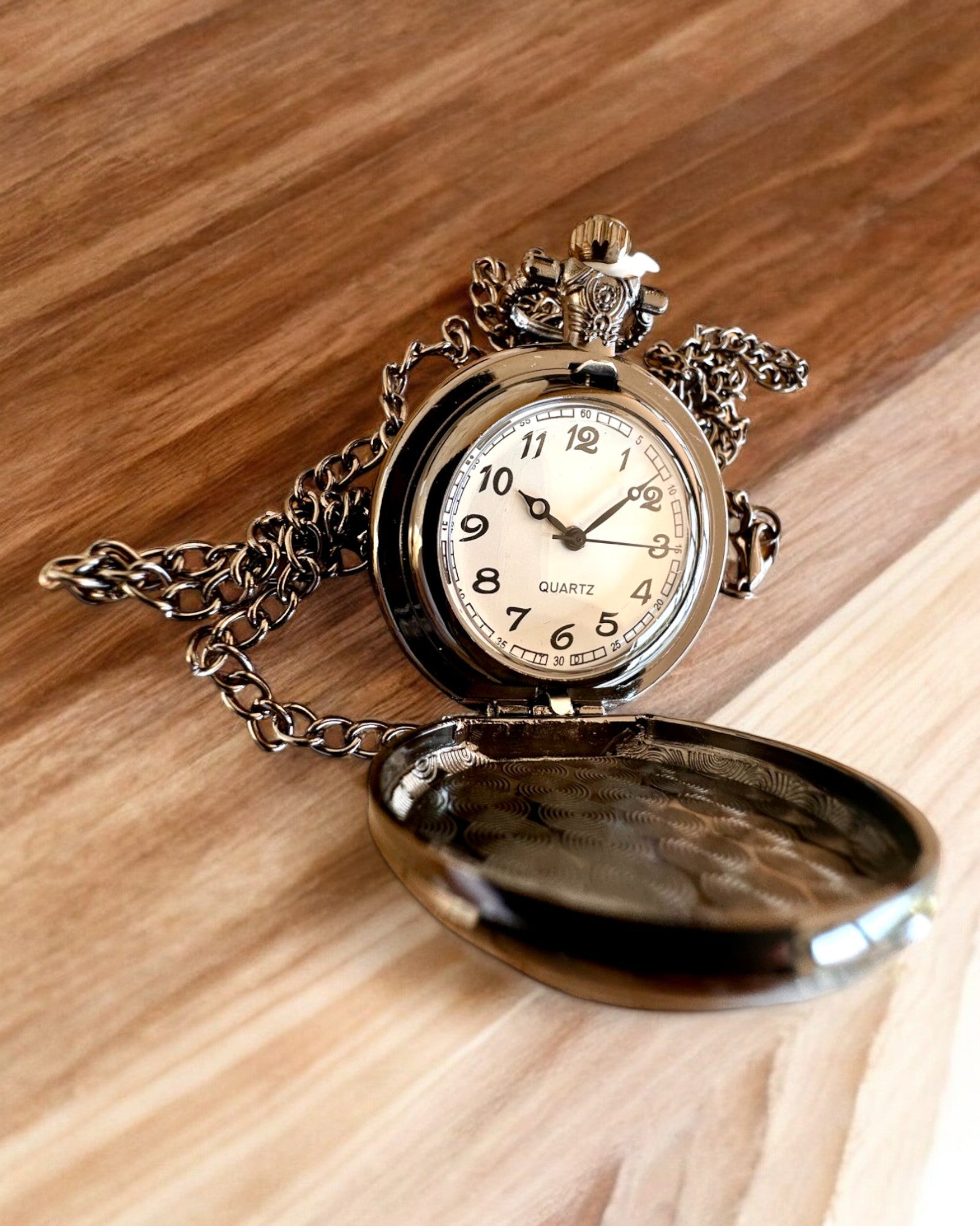 Montre de poche "Tygrysia Elegancja" en acier inoxydable avec option de gravure pour cadeau