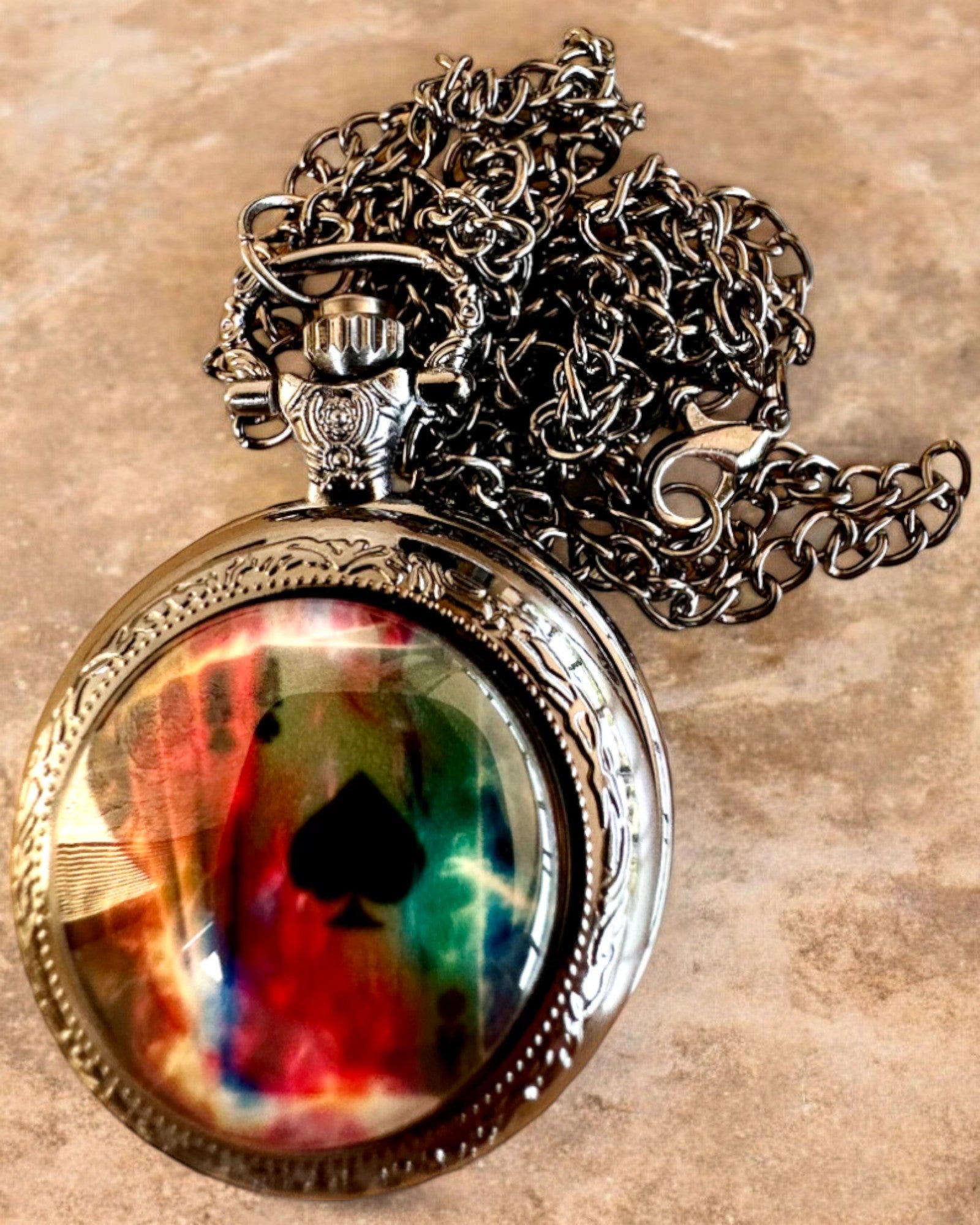 Montre de poche "Magiczna Talia" - Accessoire élégant en acier inoxydable, personnalisation par gravure pour cadeau