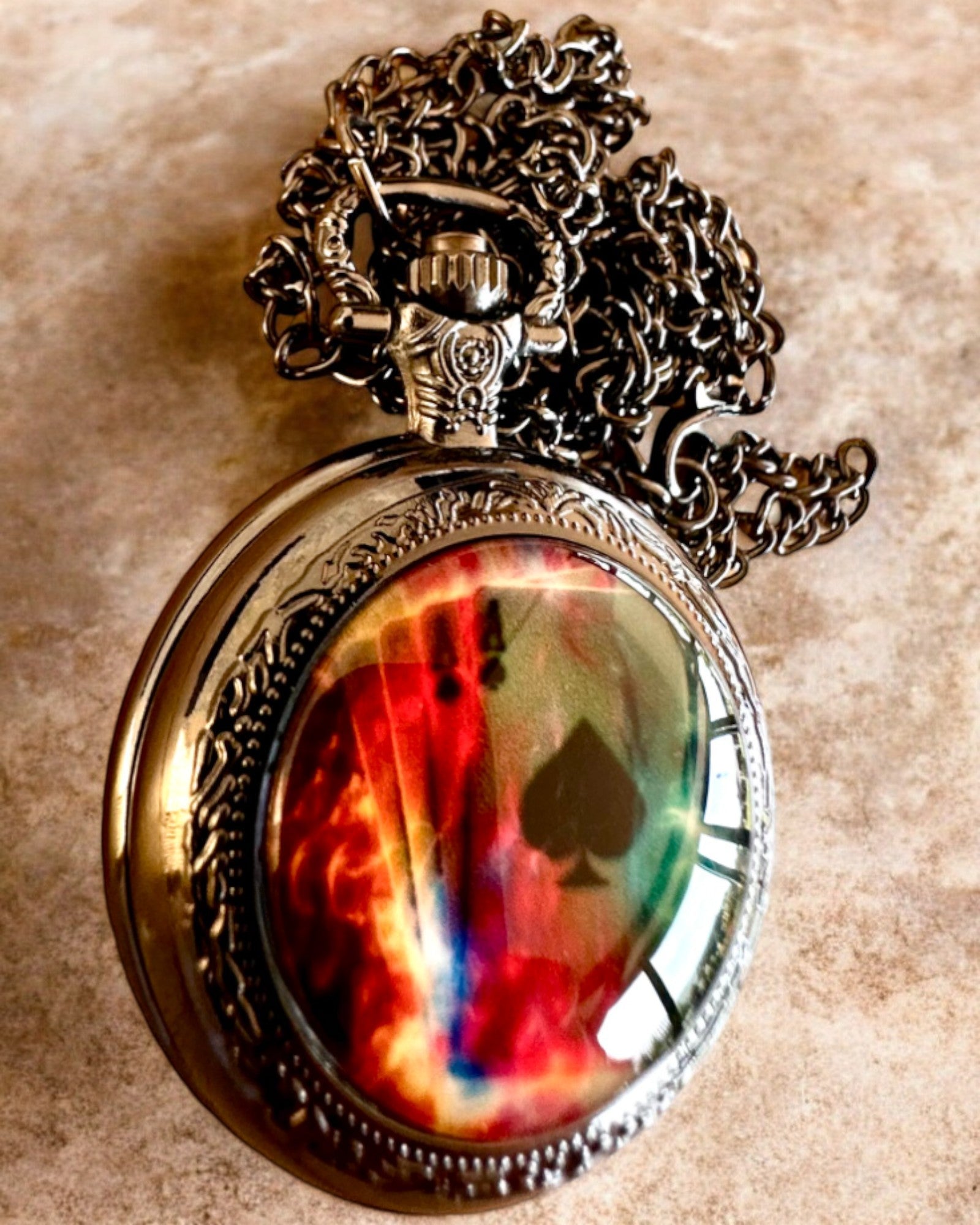 Montre de poche "Magiczna Talia" - Accessoire élégant en acier inoxydable, personnalisation par gravure pour cadeau