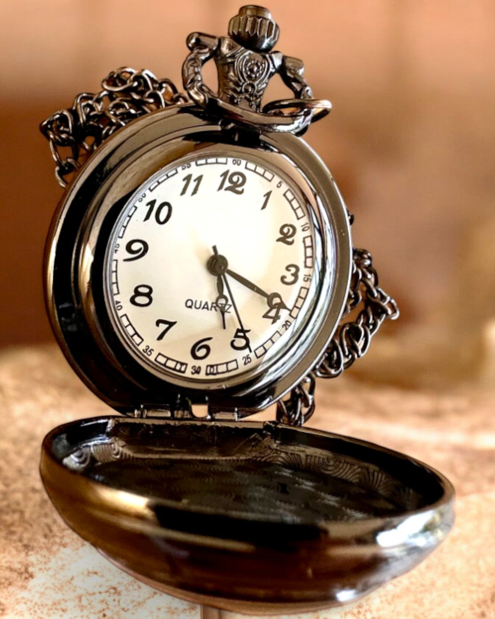 Montre de poche "Magiczna Talia" - Accessoire élégant en acier inoxydable, personnalisation par gravure pour cadeau