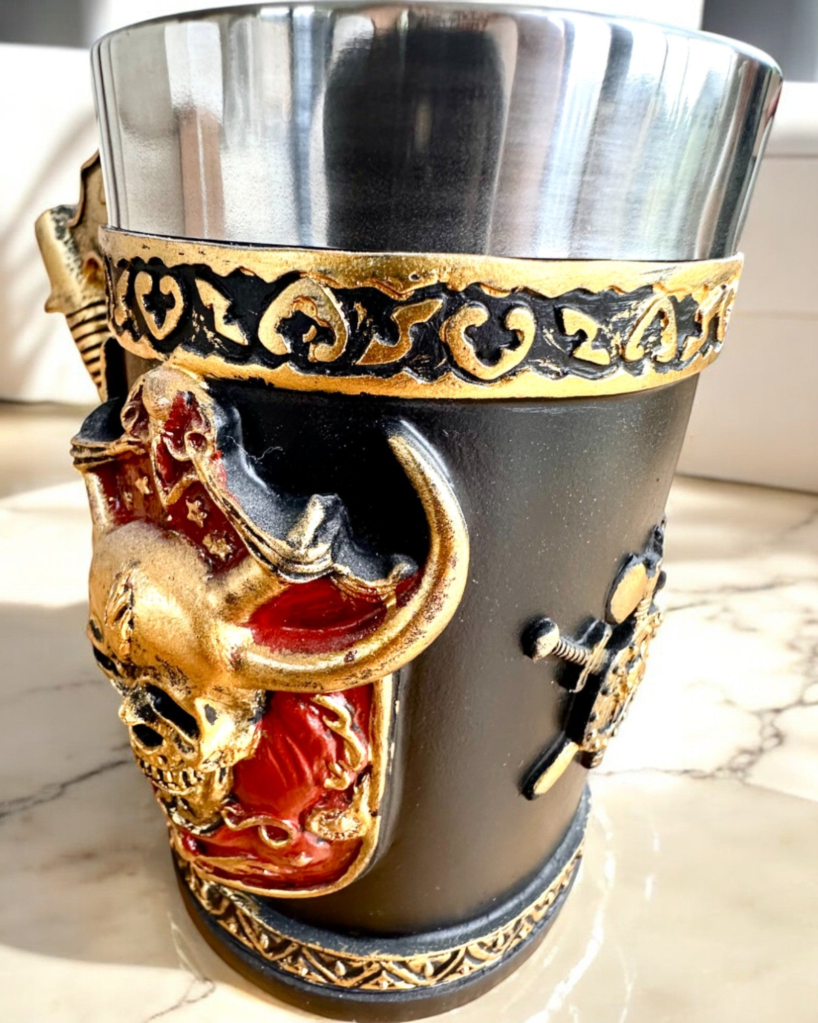 Karnawałowy Kufel Wojownika - 600 ml, 16 cm de hauteur, possibilité de personnalisation avec gravure pour cadeau