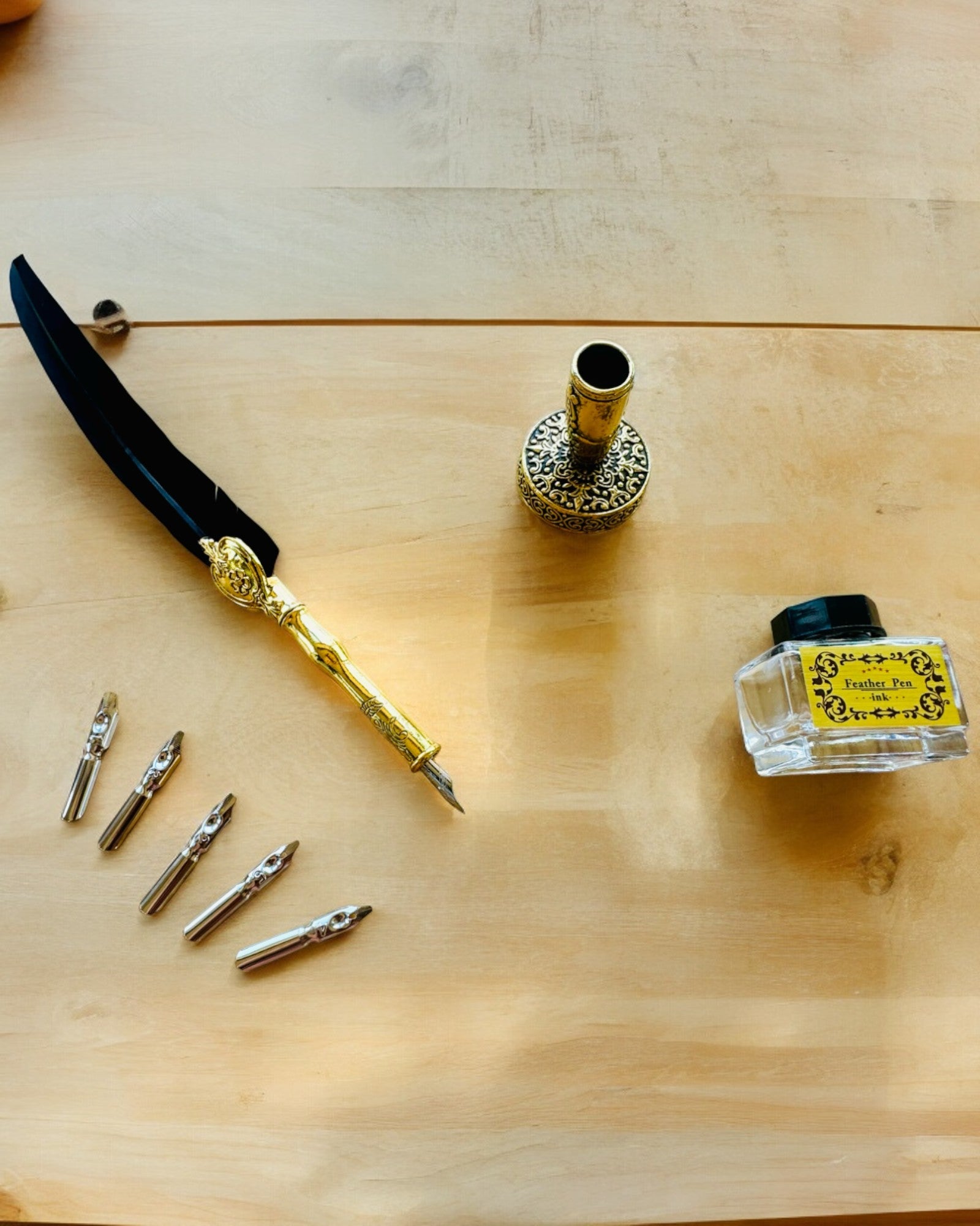Elegant Ganzepen met Accessoireset - Royal Quill, mogelijkheid tot personalisatie met gravure