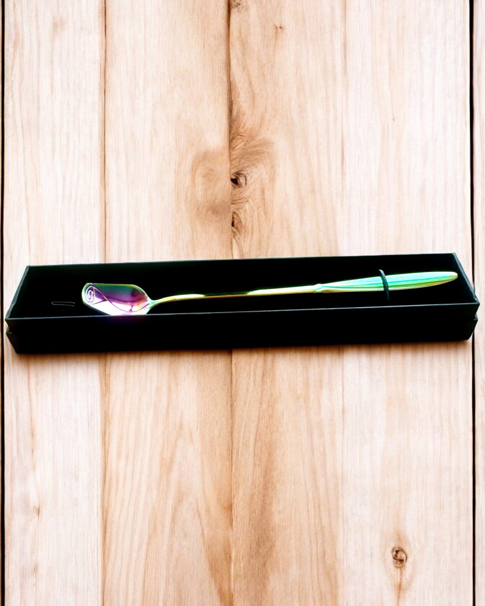 Cuillère Personnalisée en Rose avec Option de Gravure pour Cadeau - 3 Variantes de Couleur au Choix