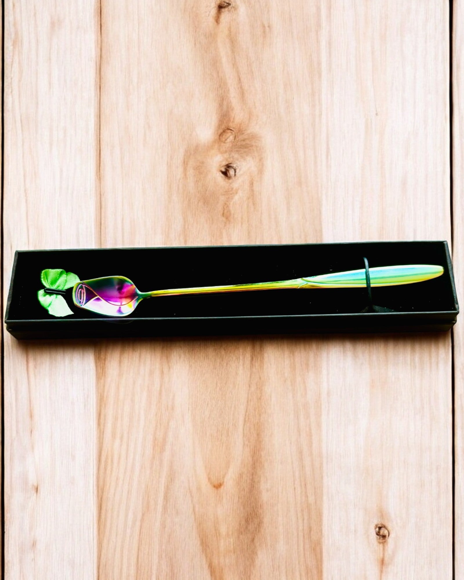 Cuillère Personnalisée en Rose avec Option de Gravure pour Cadeau - 3 Variantes de Couleur au Choix