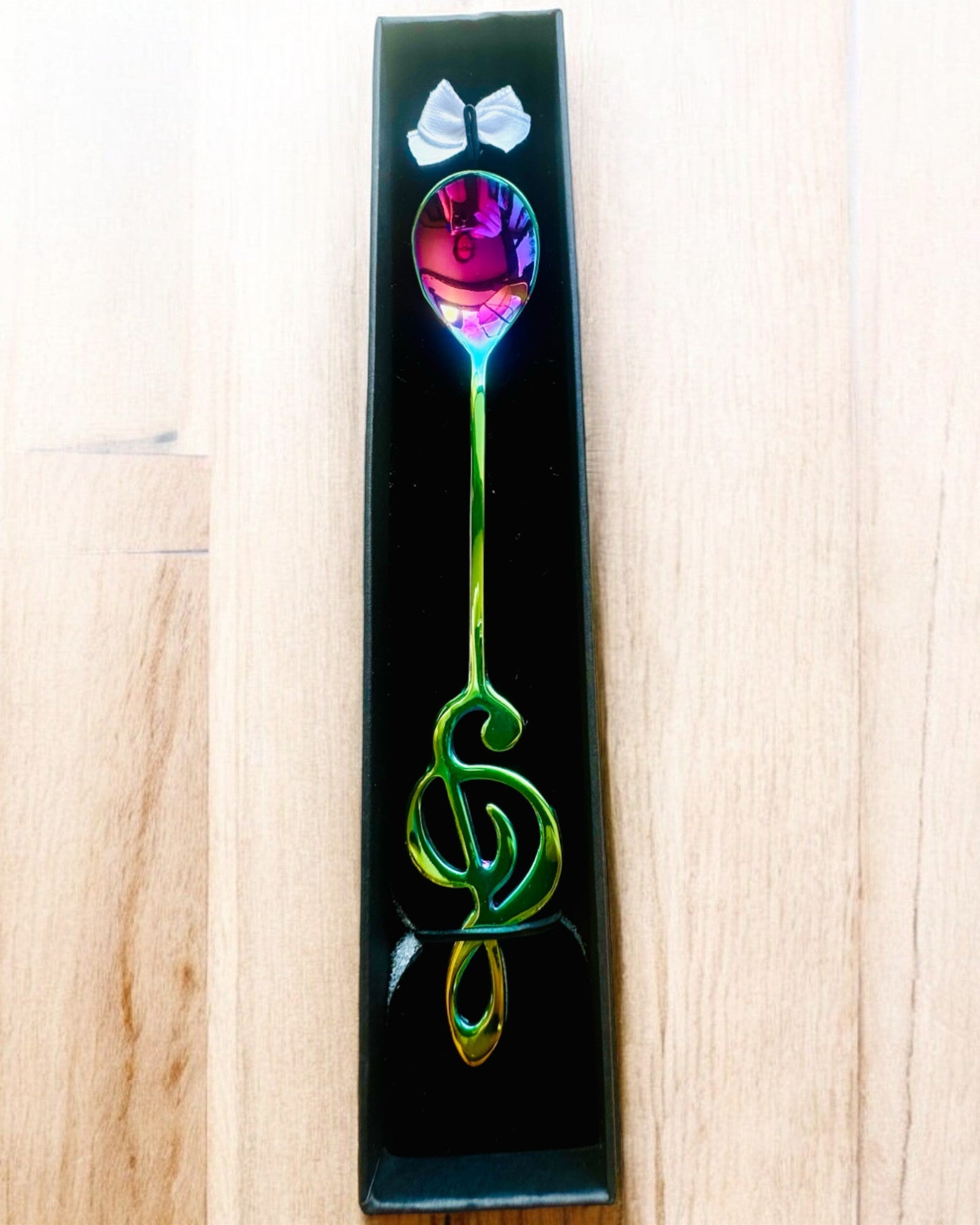 Cuillère Élégante avec Clé de Sol – Personnalisée pour cadeau, 2 variantes de couleur au choix
