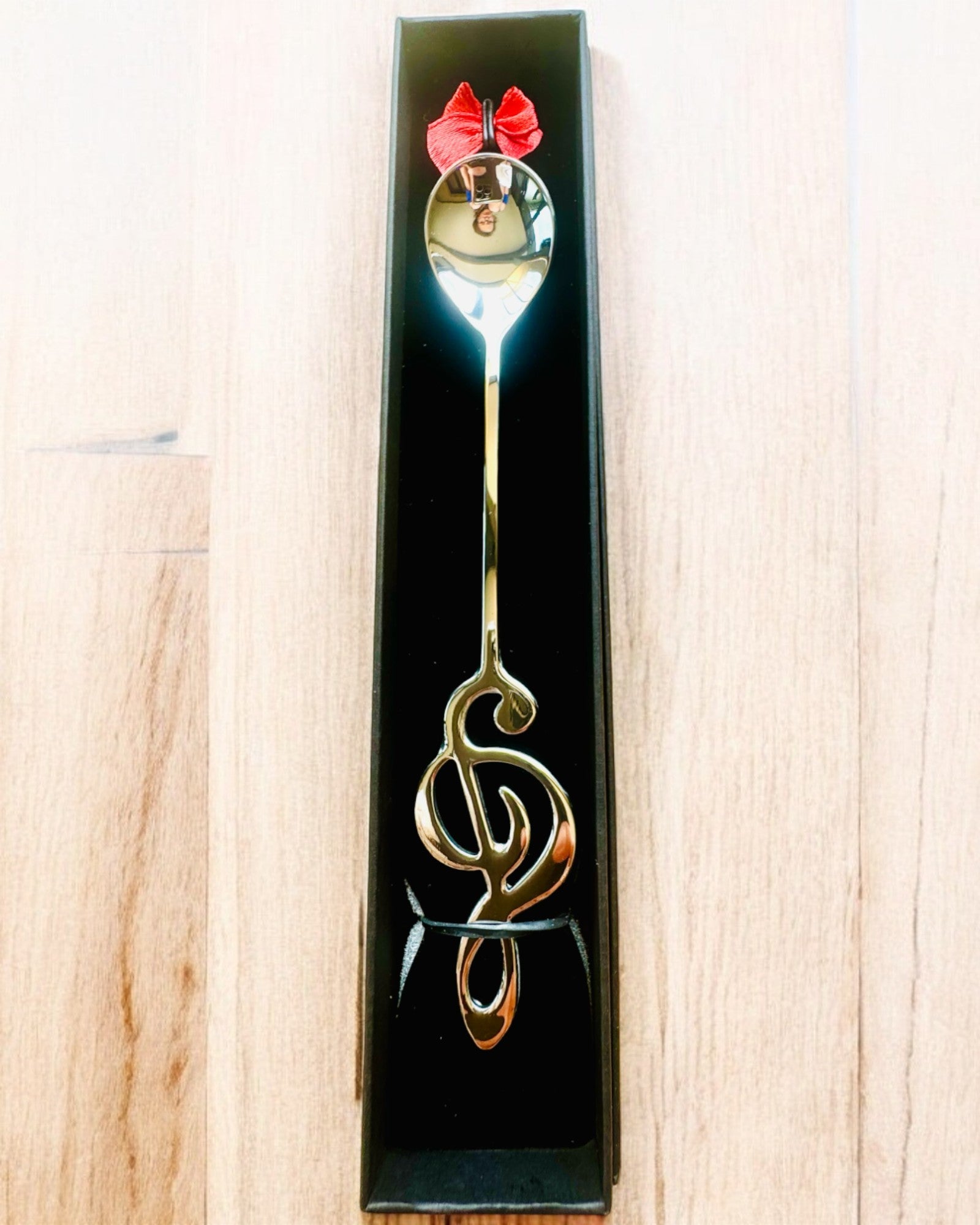 Cuillère Élégante avec Clé de Sol – Personnalisée pour cadeau, 2 variantes de couleur au choix