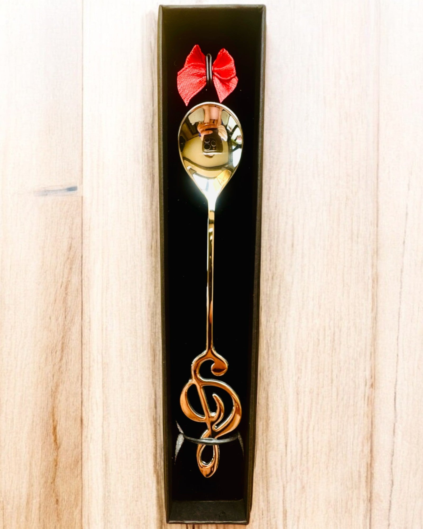 Cuillère Élégante avec Clé de Sol – Personnalisée pour cadeau, 2 variantes de couleur au choix
