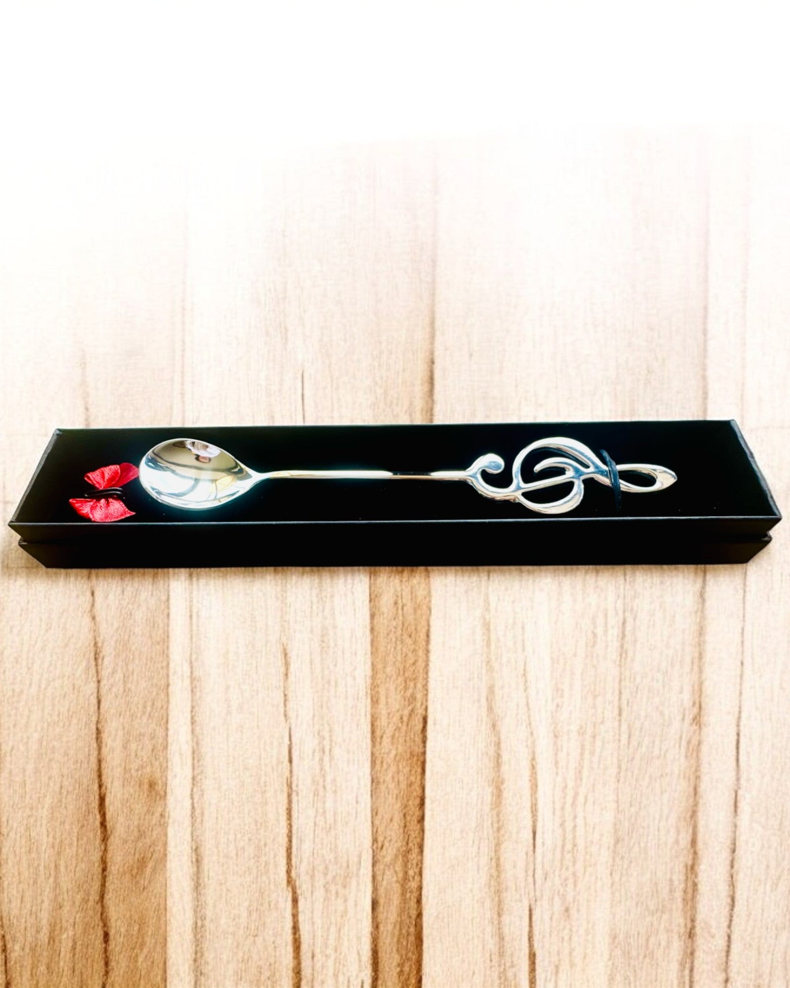Cuillère Élégante avec Clé de Sol – Personnalisée pour cadeau, 2 variantes de couleur au choix