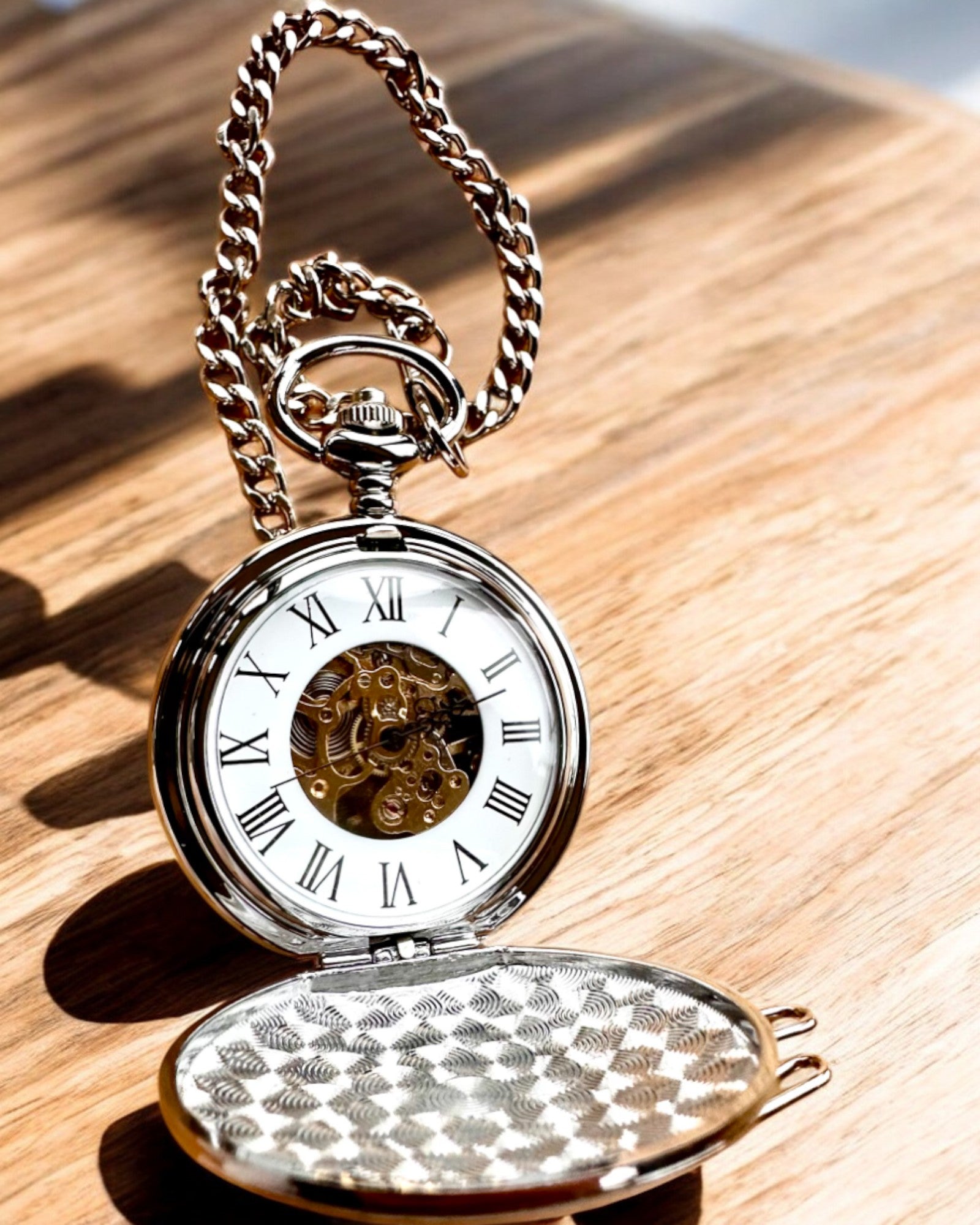 Montre de Poche Mécanique Classique à Double Couvercle, Manuelle, Couleur Argentée
