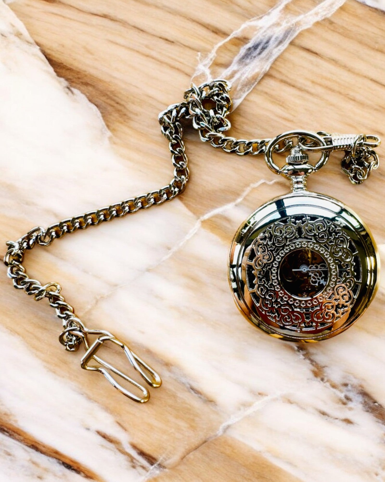 Zakhorloge "Eterna Elegantie", gepersonaliseerd cadeau, gravure. Kleur zilver