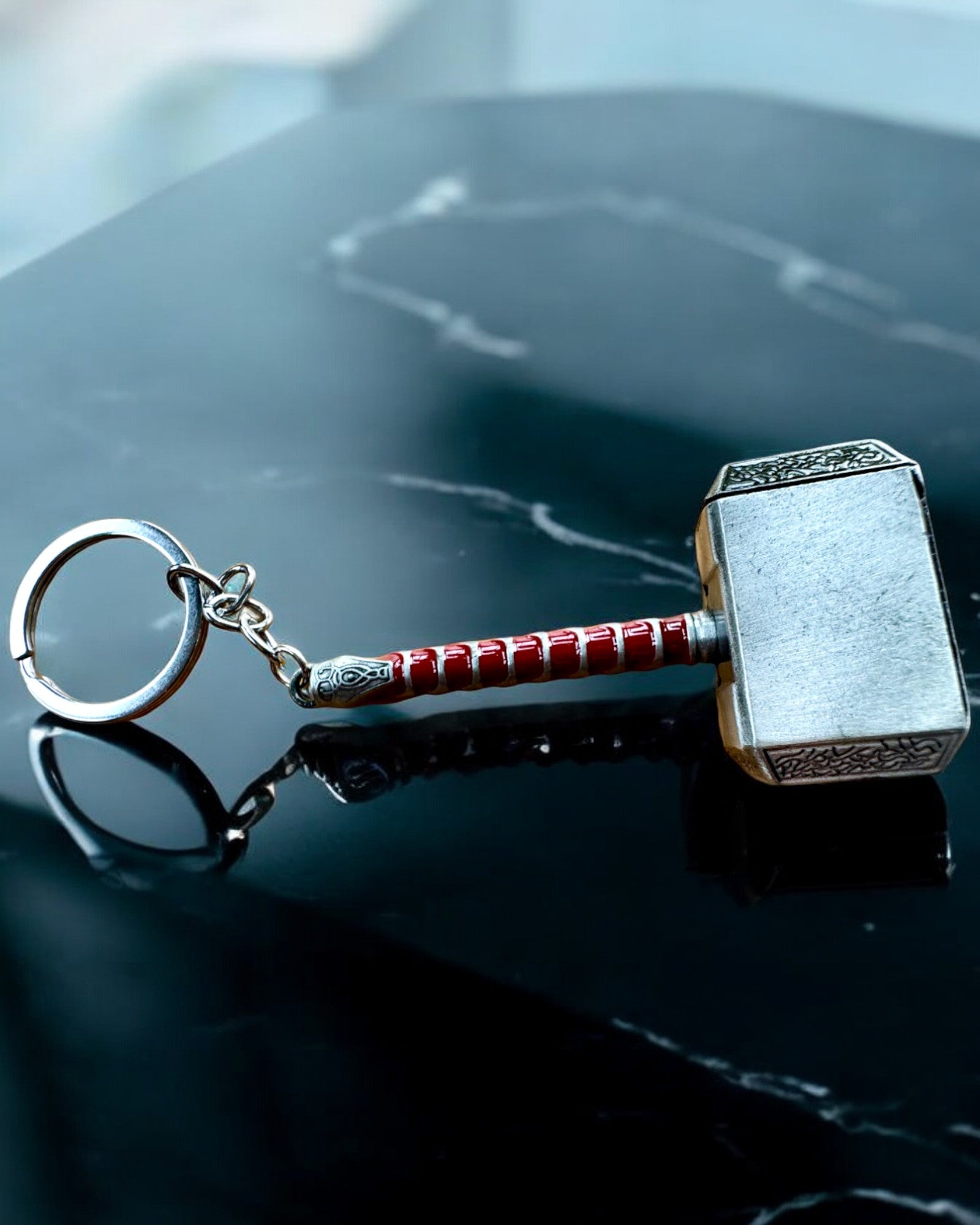Marteau de Thor - Porte-clés de Puissance, possibilité de personnalisation avec gravure pour cadeau
