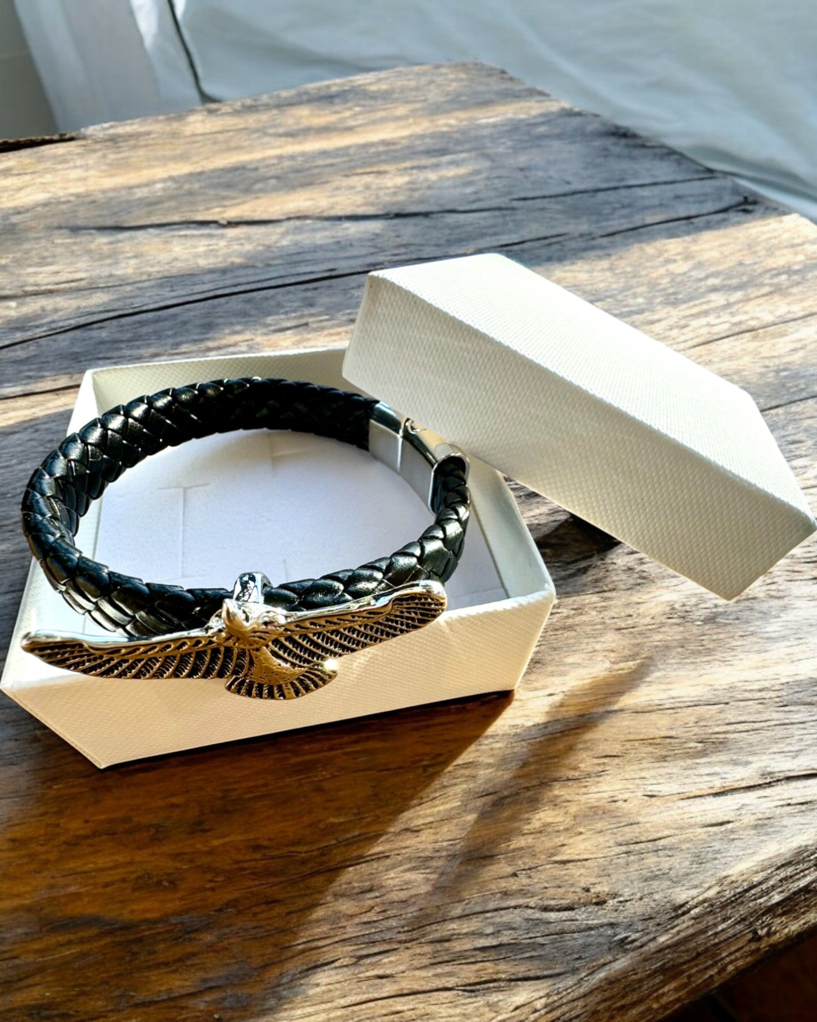 Bracelet Homme « SkyRider » – Style Cuir avec Caractère - possibilité de personnalisation par gravure