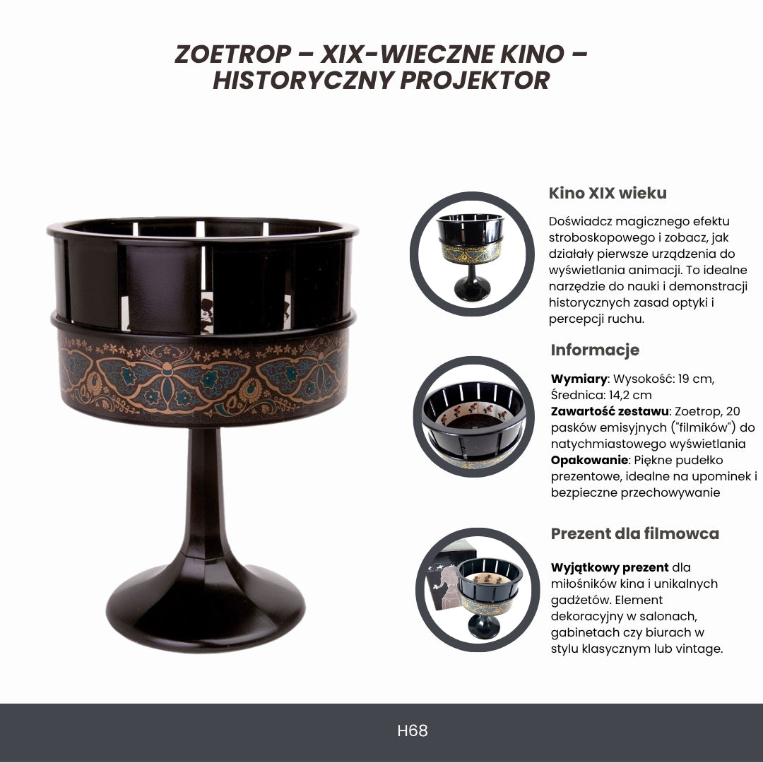 Zootrope – cinéma du XIXe siècle – projecteur historique – H68