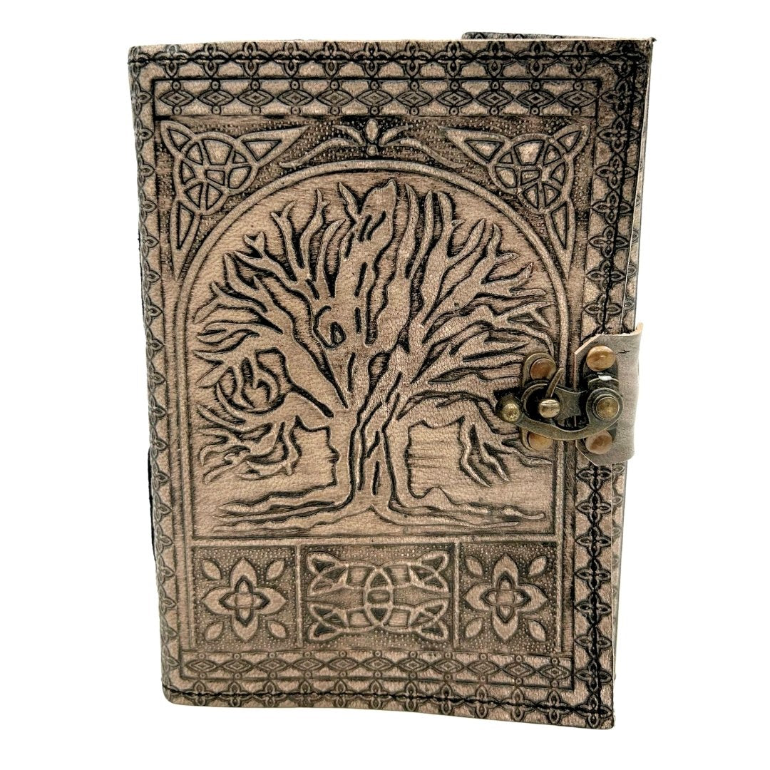 Carnet en cuir rétro Arbre de Vie – 200 pages 125 GSM - H019