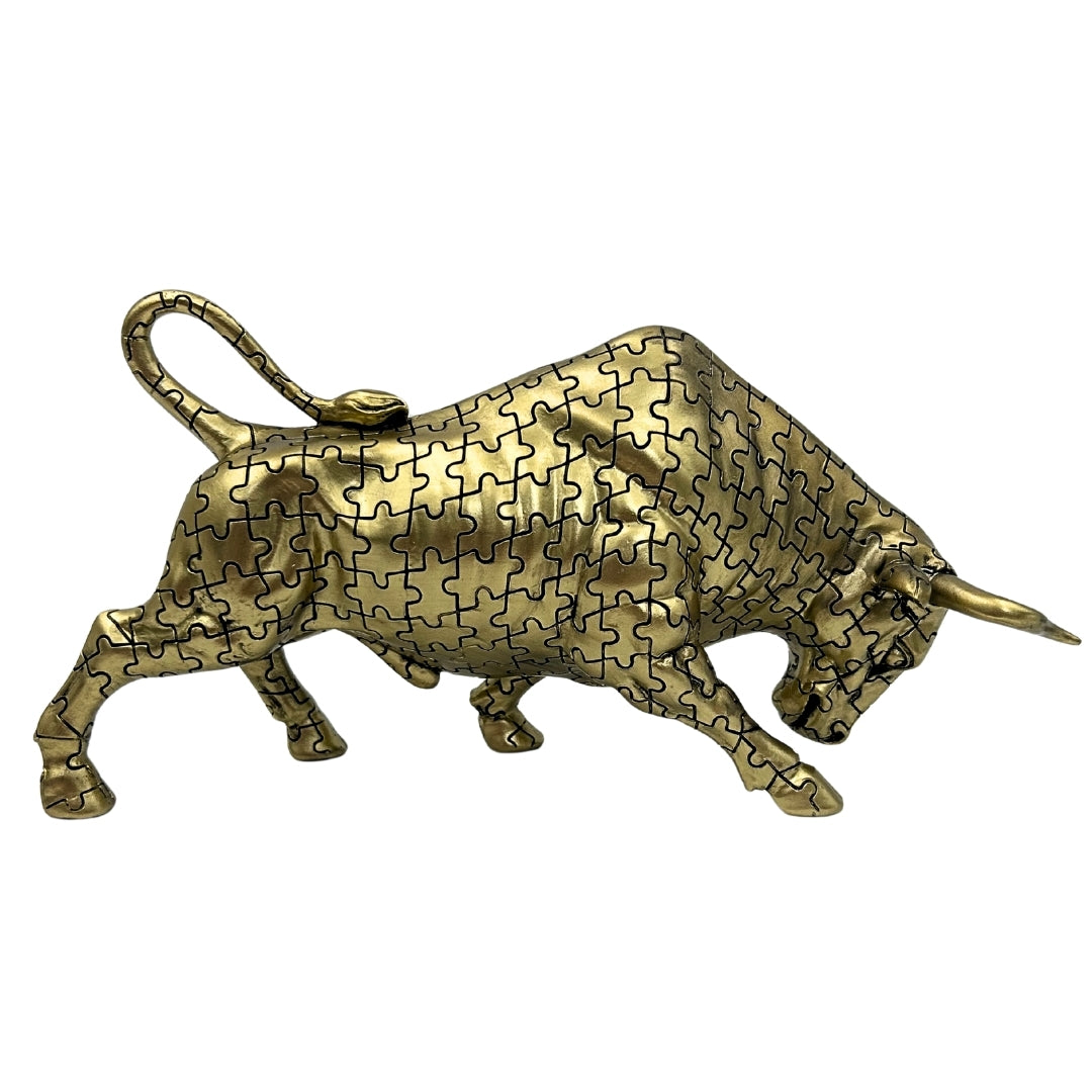 Taureau - Statuette décorative dorée - Symbole de force et de richesse - 43111Y1