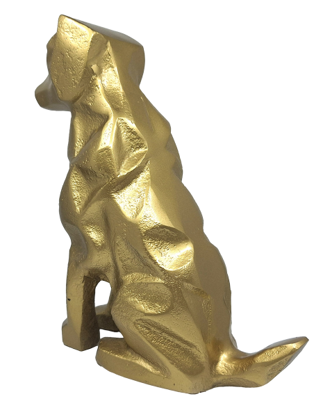 Figurine décorative dorée Chien - DOG2