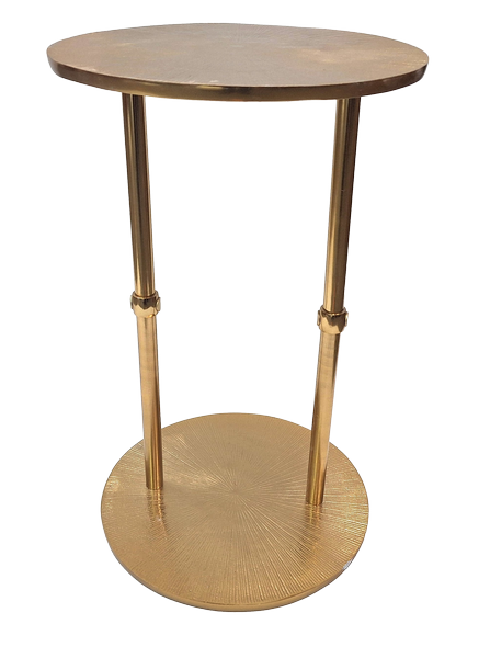 Table en métal doré ronde - Décoration glamour – 1051A