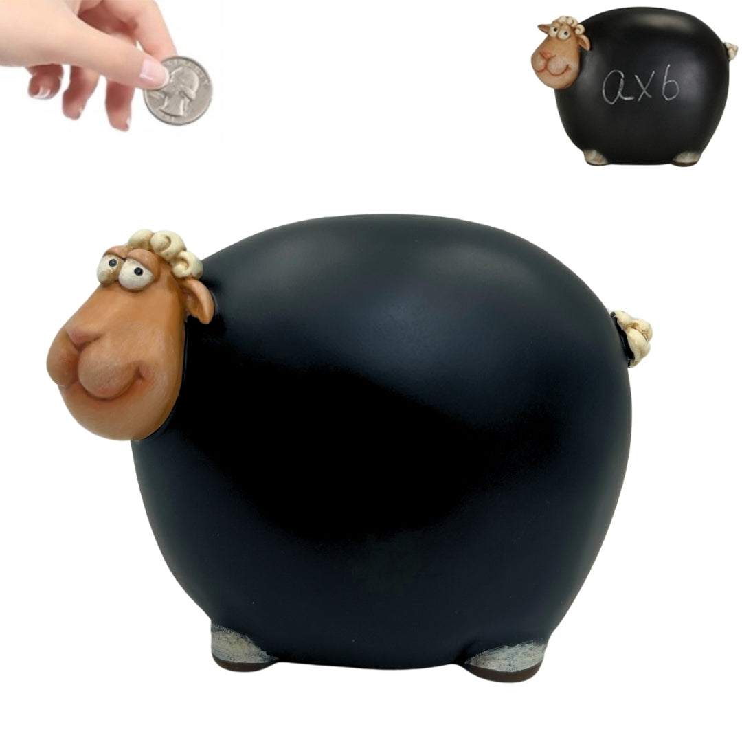 Tirelire mouton en peinture ardoise - Ardoise – CE34136