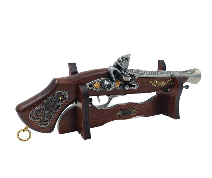 Grand pistolet italien sur support - réplique XVIIe siècle – 163S