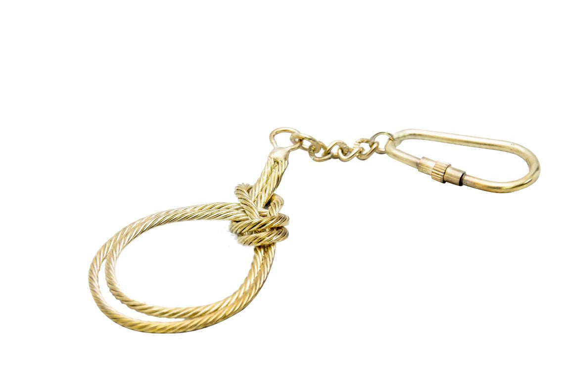 Porte-clés en laiton - double nœud - NI028