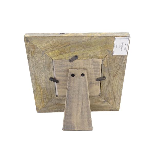 Cadre photo en bois recouvert de tôle - A-1106 - format photo 10x10cm