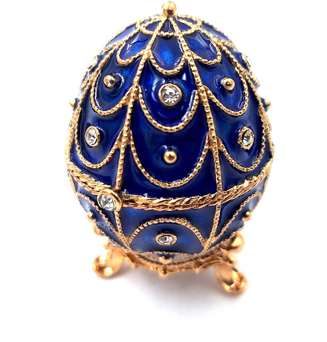 Coffret métallique exclusif avec cristaux - Œuf de Fabergé - B0748-17 BL