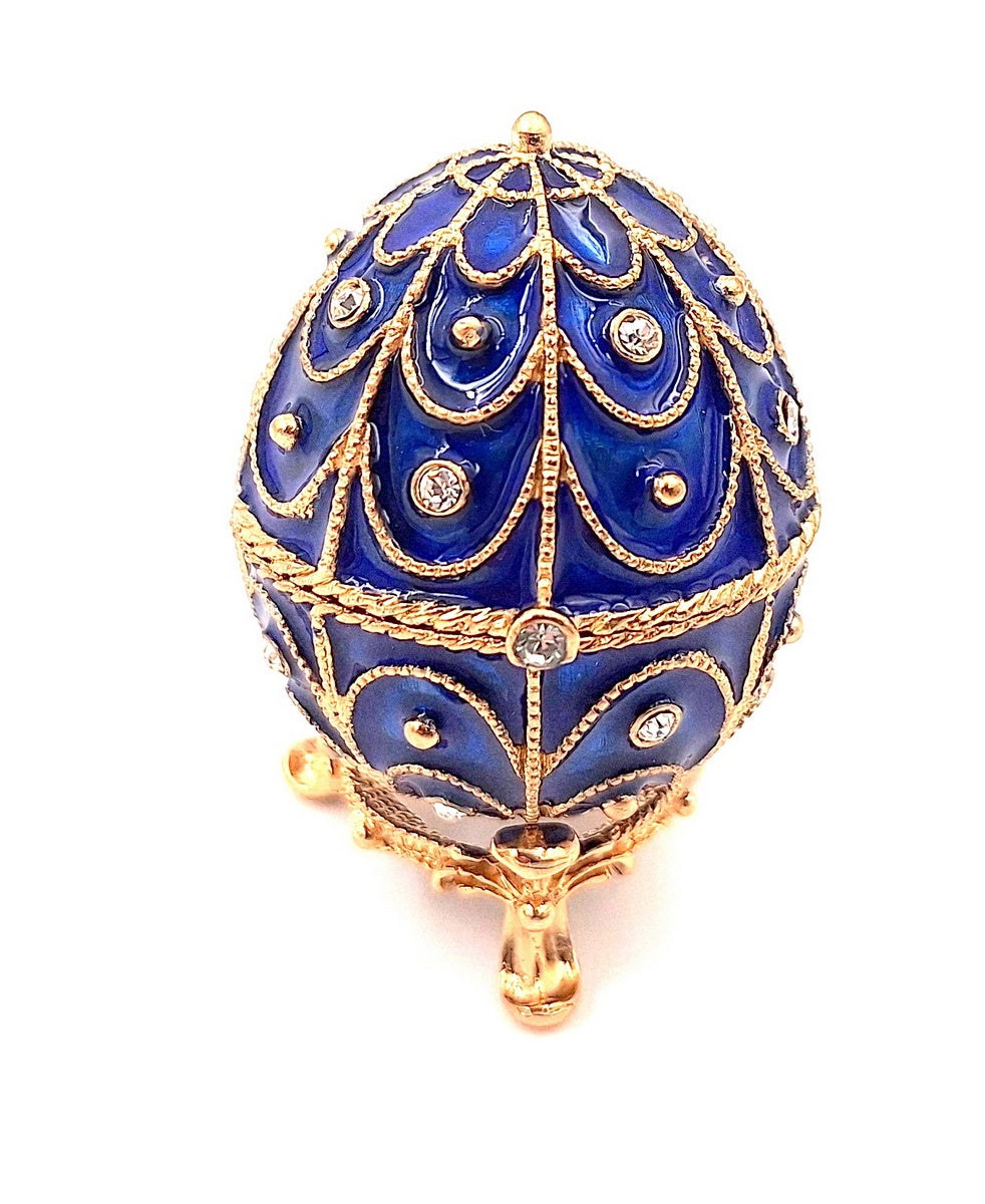Coffret métallique exclusif avec cristaux - Œuf de Fabergé - B0748-17 BL