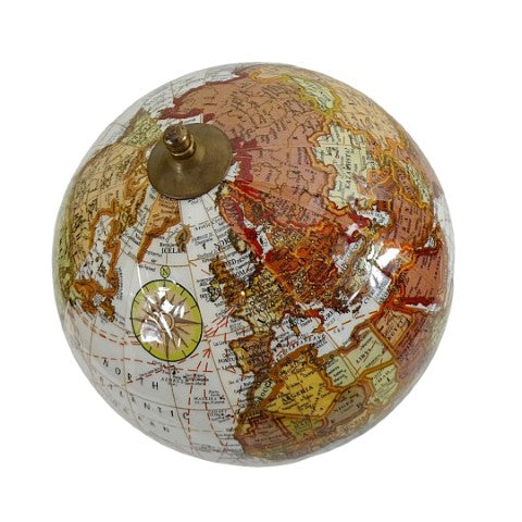 Élégant globe décoratif sur socle en bois - World GLB-0096B