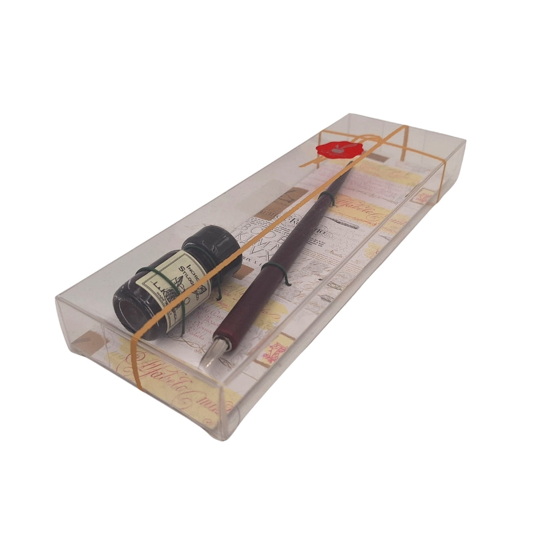 Coffret de calligraphie - Plume avec plume métallique + encre – 708