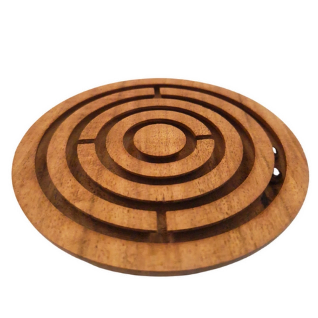 Jeu d’adresse et de logique en bois : billes dans un labyrinthe - DNU-005