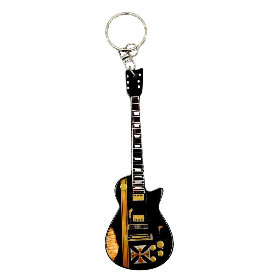 Porte-clés guitare dans le style de Metallica - James Hetfield - Iron Cross - EGK-0191