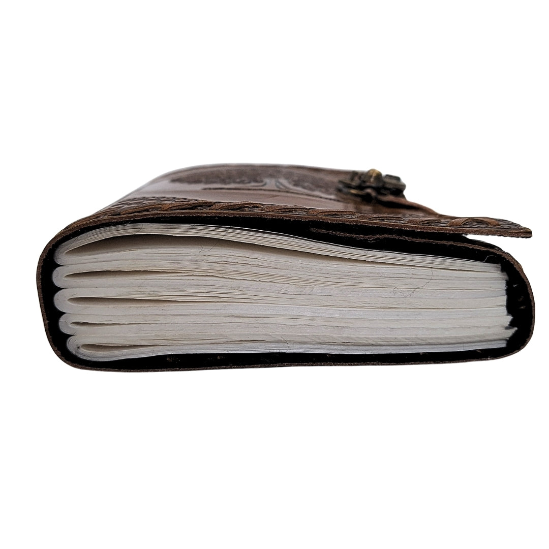 Carnet en cuir vintage rétro 200 pages – Arbre de Vie - AH01