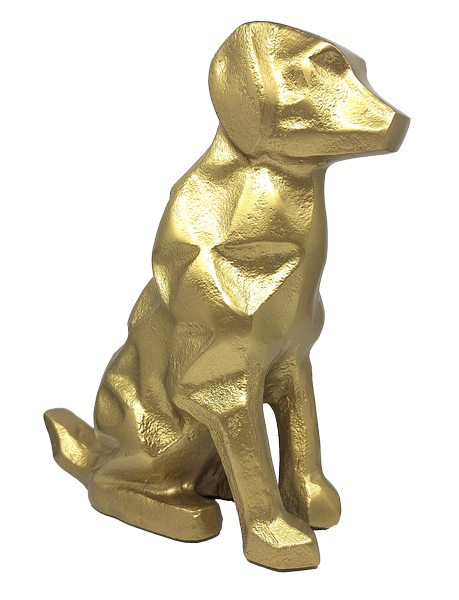 Figurine décorative dorée Chien - DOG2