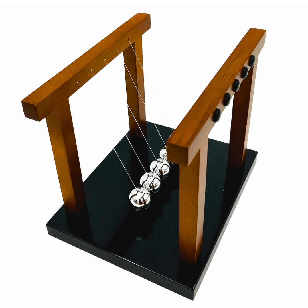 Grandes boules de Newton élégantes premium sur socle en bois - YG1300F