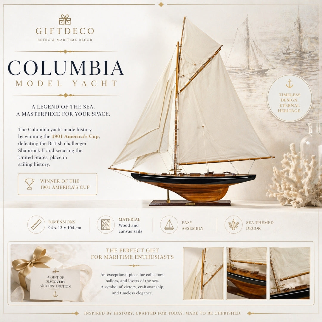 Grand modèle de yacht Columbia – Hauteur 104cm – COL