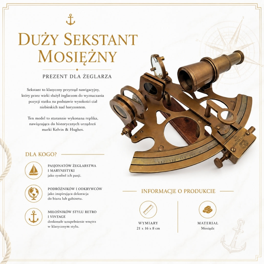 Grand sextant en laiton – cadeau pour marin - NSHB