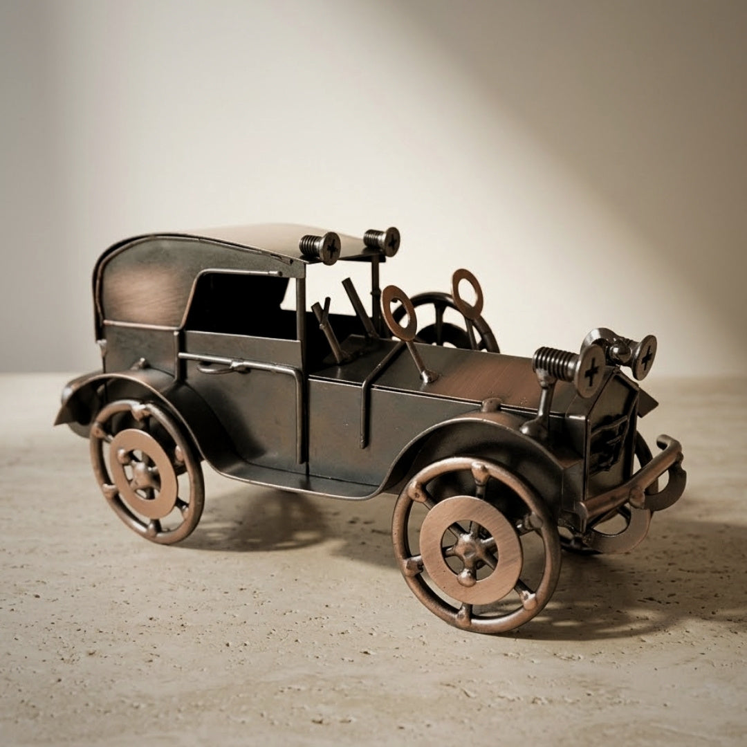 Modèle métallique d’automobile rétro, décoration de voiture vintage - Q87