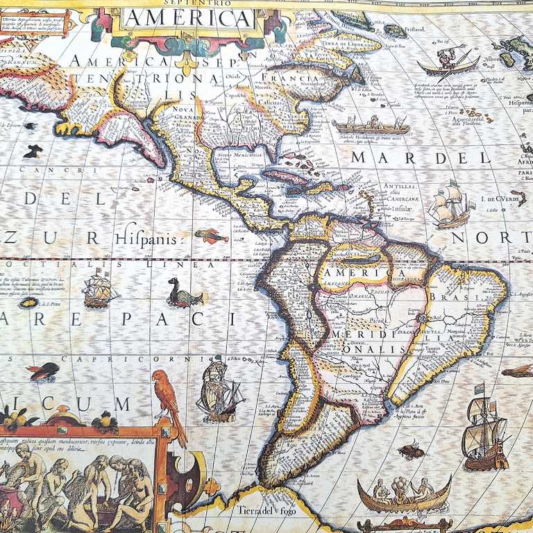 Carte de l’Amérique 1628 - J. Hondius Reprint - M1628