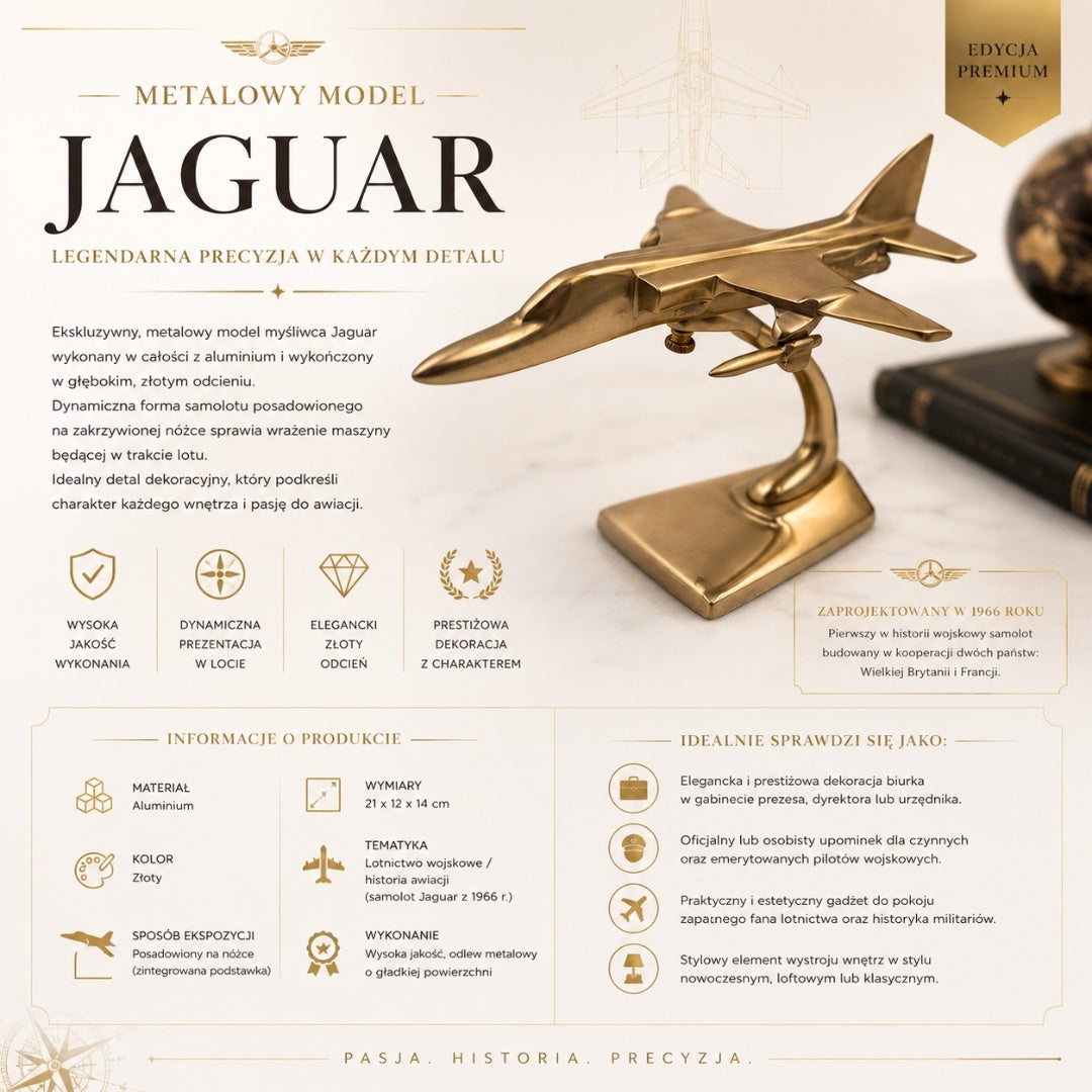Modèle en métal de chasseur Jaguar, avion, cadeau pour pilote – JAG