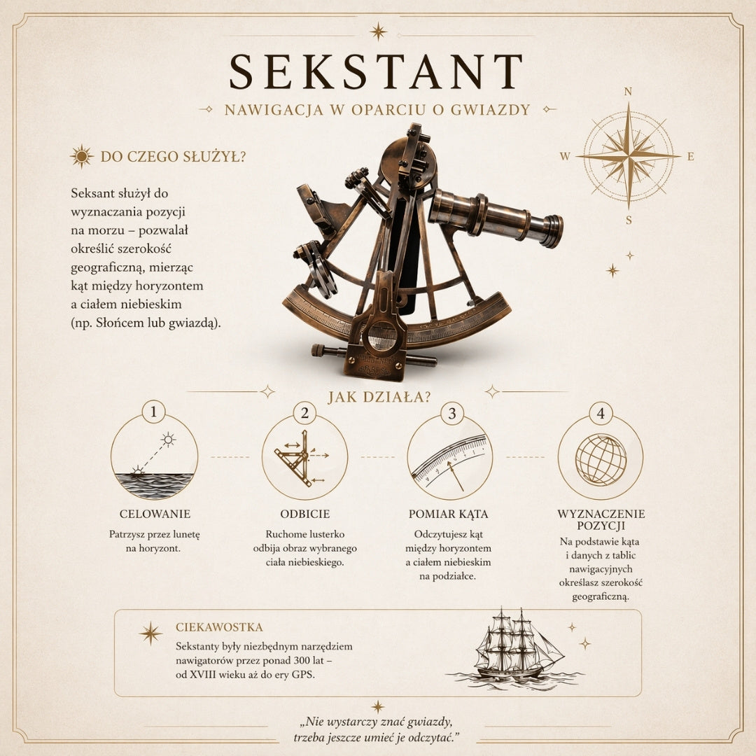 Sextant en laiton dans une boîte en bois – Réplique - NC1517