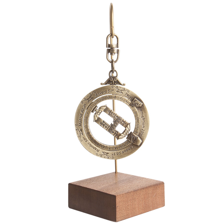 Cadran solaire miniature - anneaux astronomiques H89