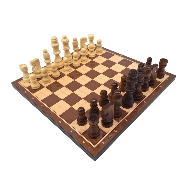 Grand jeu d’échecs en bois 37 x 37 cm – 1050736