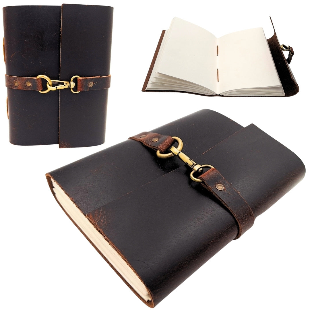 Élégant carnet en cuir rétro 200 pages vintage - AH06