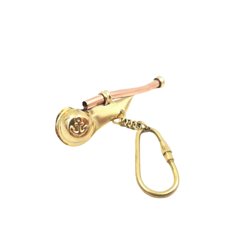 Porte-clés sifflet de bosco en laiton - KRT28B